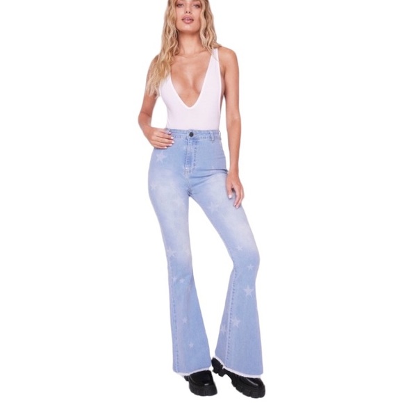 Nasty Gal Denim - Nasty Gal Written In The Stars Flare Jeans